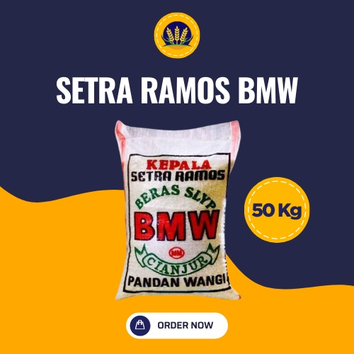 Beras Setra Ramos BMW Pandan Wangi - Kemasan 50 kg