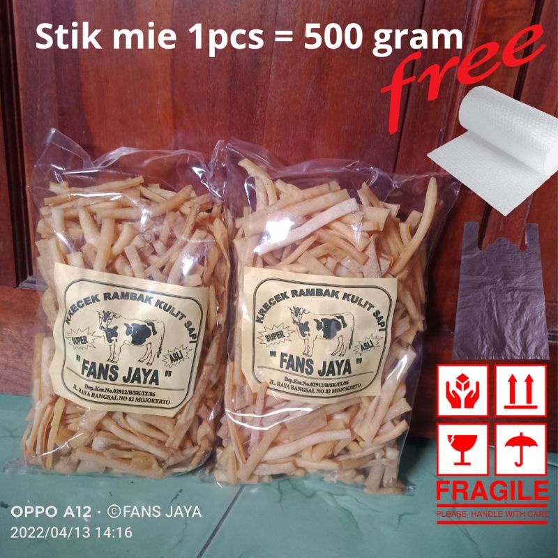 

KRECEK RAMBAK/KRUPUK RAMBAK/KRUPUK DOROKDOK/KRUPUK JANGEK/KRUPUK KULIT STIK MI 500gram/ 1/2kg