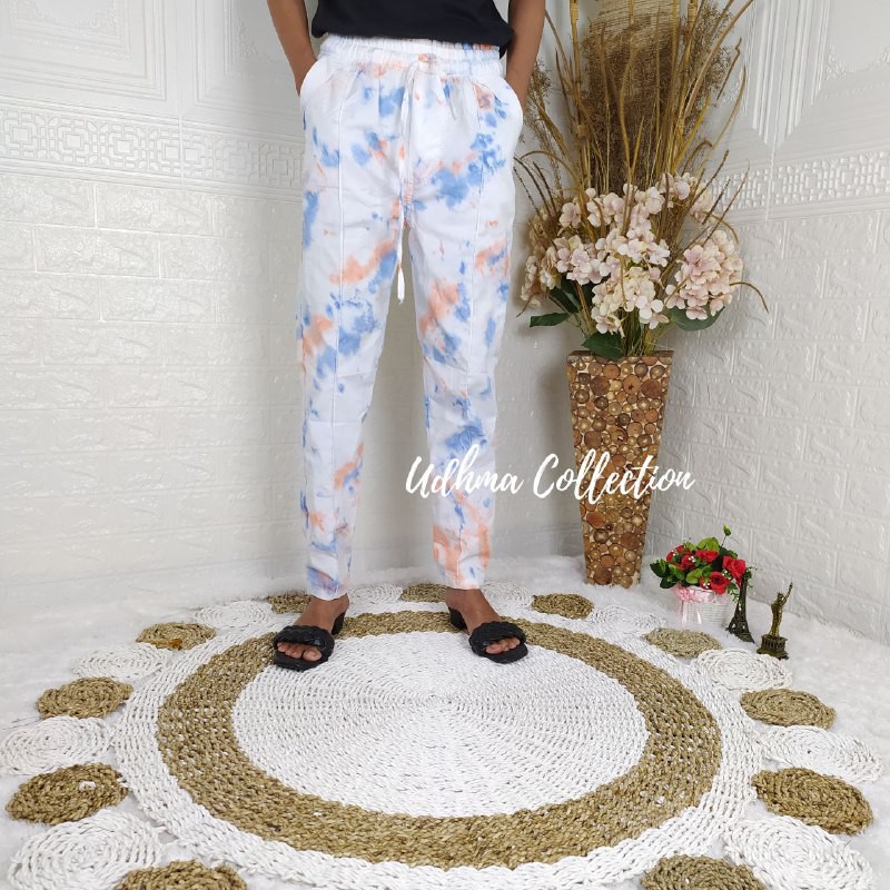 CELANA BAGGY PANTS MOTIF TIEDYE / (BISA COD) CELANA WANITA MOTIF TIE DYE