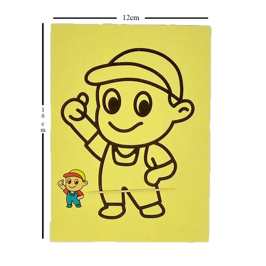 Set 5pcs Mewarnai Pasir Lukis 16x12 cm Uk. Sedang Mainan Edukasi Anak