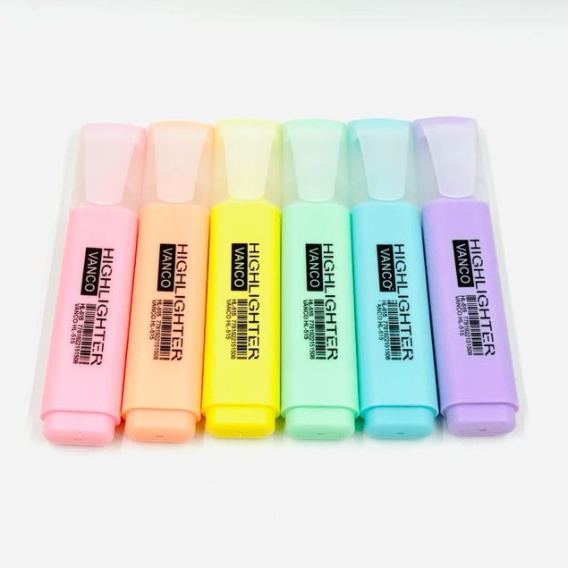 

( DAPAT 1 SET ) Stabilo Highlighter Set Vanco Warna Pastel HL-515
