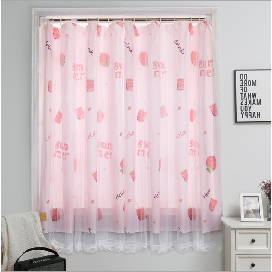 Magic Velcro Curtain / Tirai Hordeng Gorden Pintu Jendela Tanpa Bor