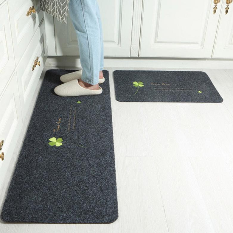 ✲✲ T0L  2 PCS/Set Karpet Dapur Menyerap Non-slip Pintu Kamar Mandi Tikar Kamar Mandi Tikar Keset Rug