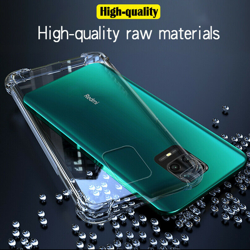 For Xiaomi Redmi Note 9S 9 Pro Max Shockproof Silicone Soft Clear TPU Case Cover