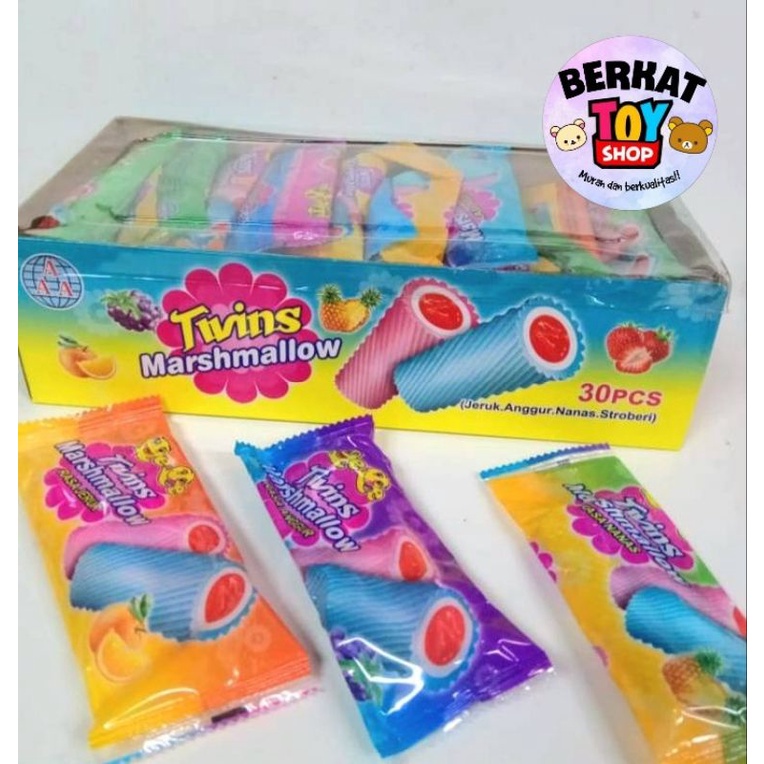 

Permen twins marshmallow snack cemilan anak anak murah (isi 30)