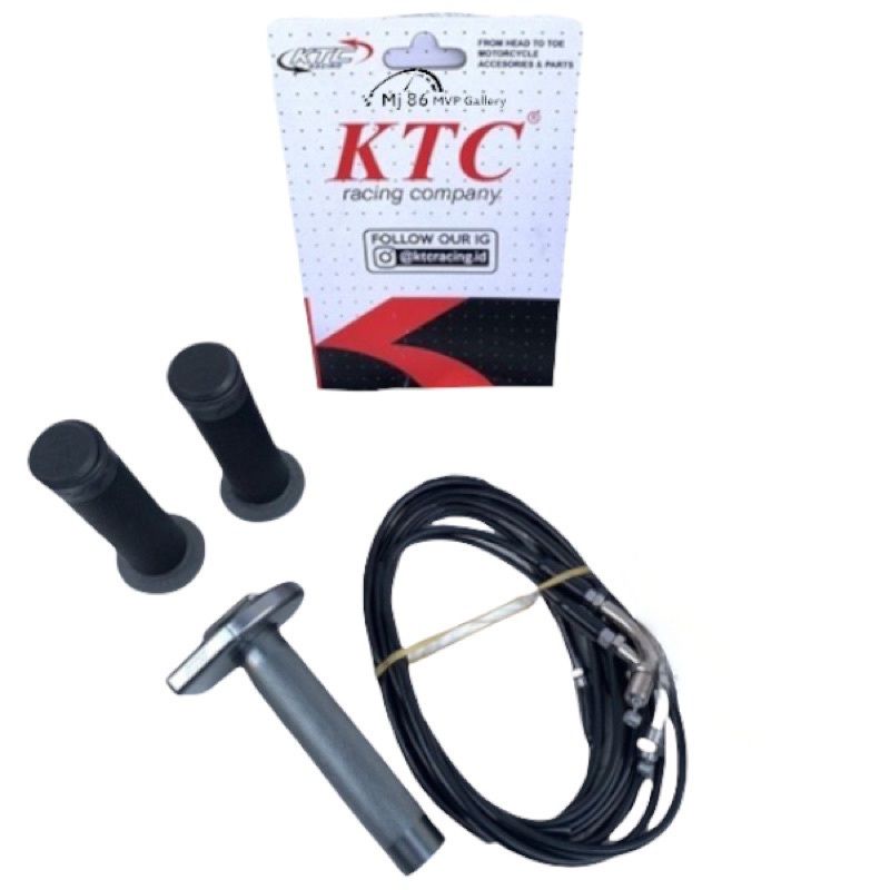 Gas spontan KTC 2 kabel bonus handgrip ktc original produk universal semua motor