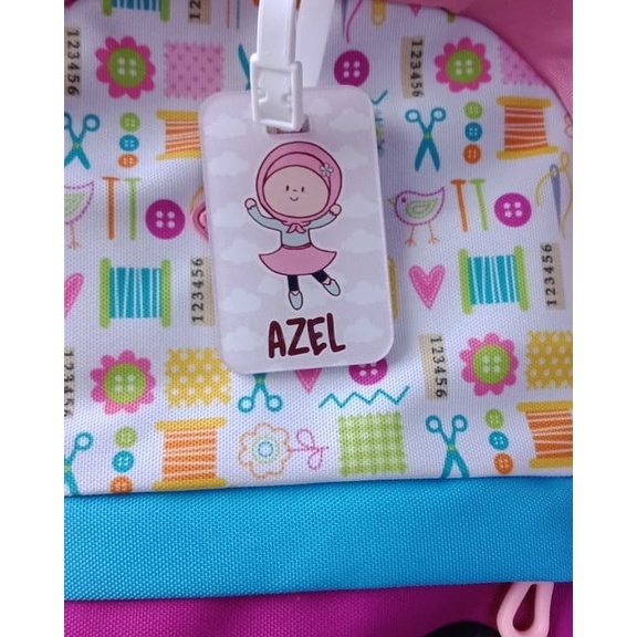 

(LIGHTLYSKY) BAGTAG KOTAK AKRILIK gantungan tas name tag custom