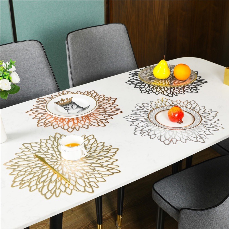 PVC elegant Placemat / Tatakan piring meja makan motif