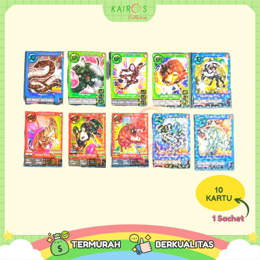 Trading Card Animal Kaizer Mainan Kartu Animal Kaizer