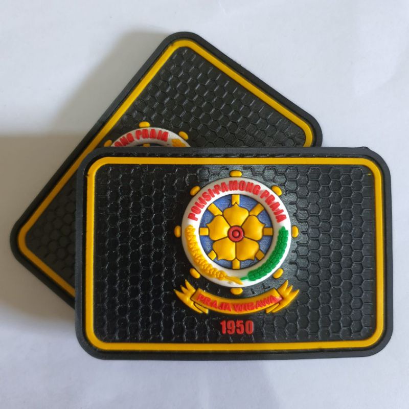 patch rubber logo pol pp 3D timbul - rubber patch satpol pp - tempelan emblem karet