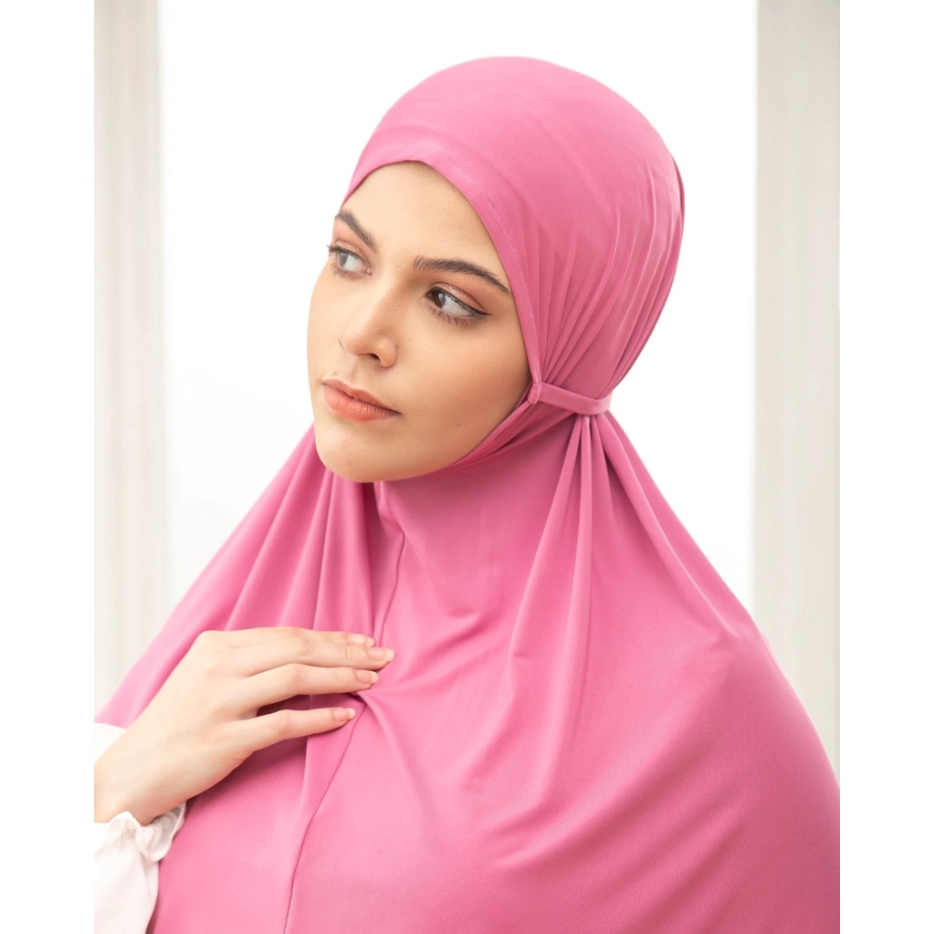 JILBAB BERGO MYM ZAHWA S POLOS KERUDUNG HIJAB INSTAN TANPA PET BY ZOYA