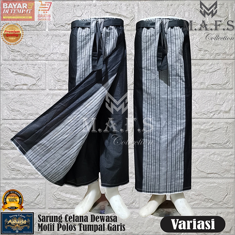 SARUNG CELANA DEWASA ASHATID MOTIF POLOS TUMPAL GARIS NEW