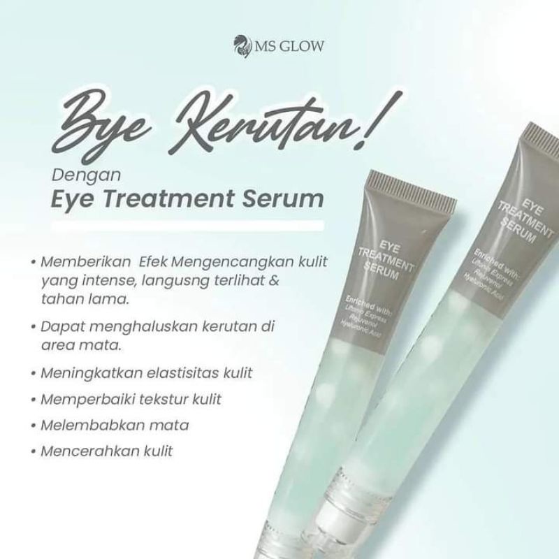 MS GLOW EYE TREATMENT SERUM / SERUM MATA MS GLOW / KANTUNG MATA KERUTAN LINGKAR HITAM