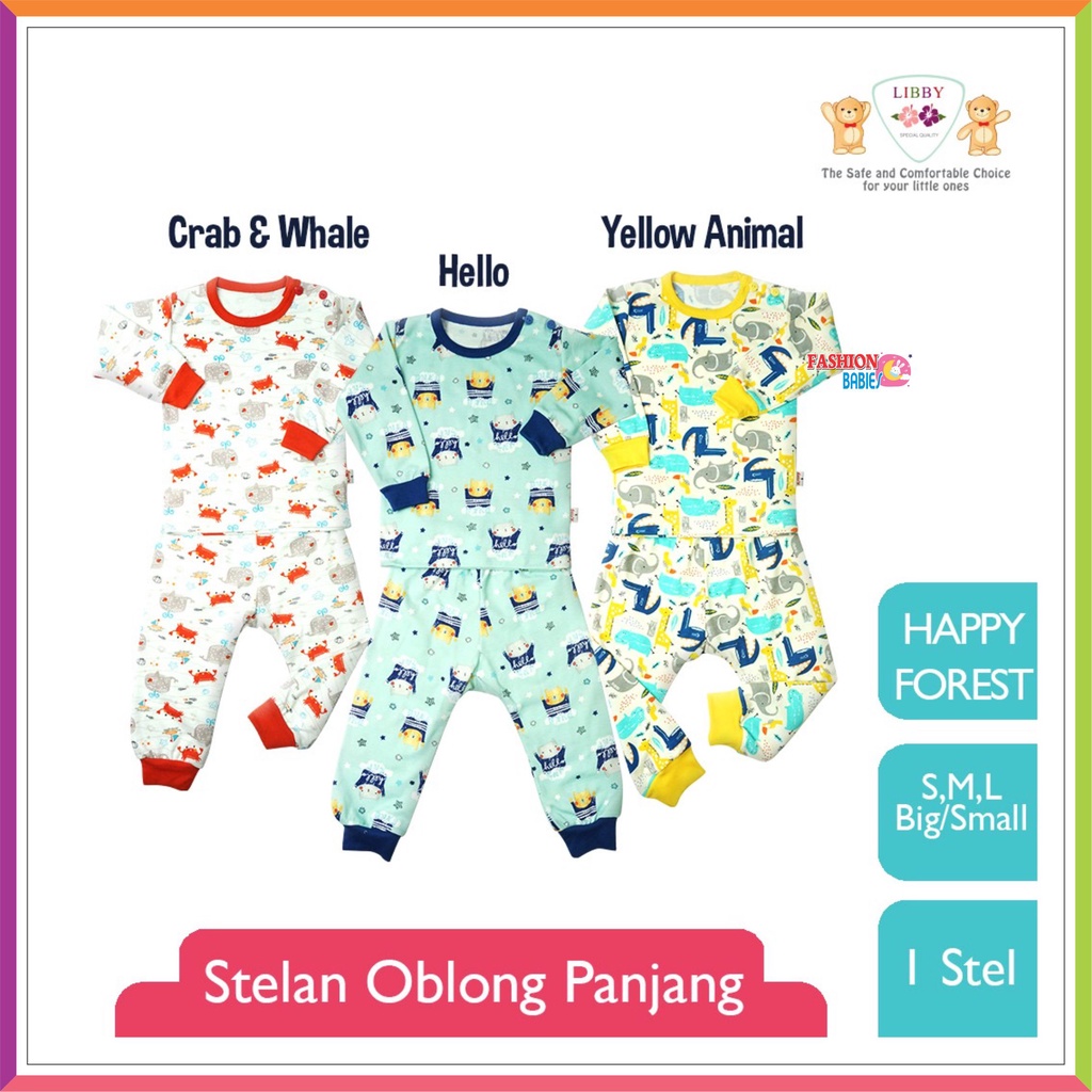 LIBBY PRINT MOTIF SETELAN PANJANG KANCING | MIX BOY GIRL HAPPY FOREST CARNIVAL ISLAND | LIBBY BABY S M L ❤ Fashionbabies ❤