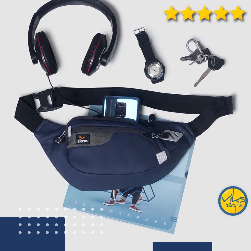 Tas Selempang Pria Cowok Elbrus Original Terbaru 2022 Waist Bag Sling Bag Slempang tas Pinggang Bahu