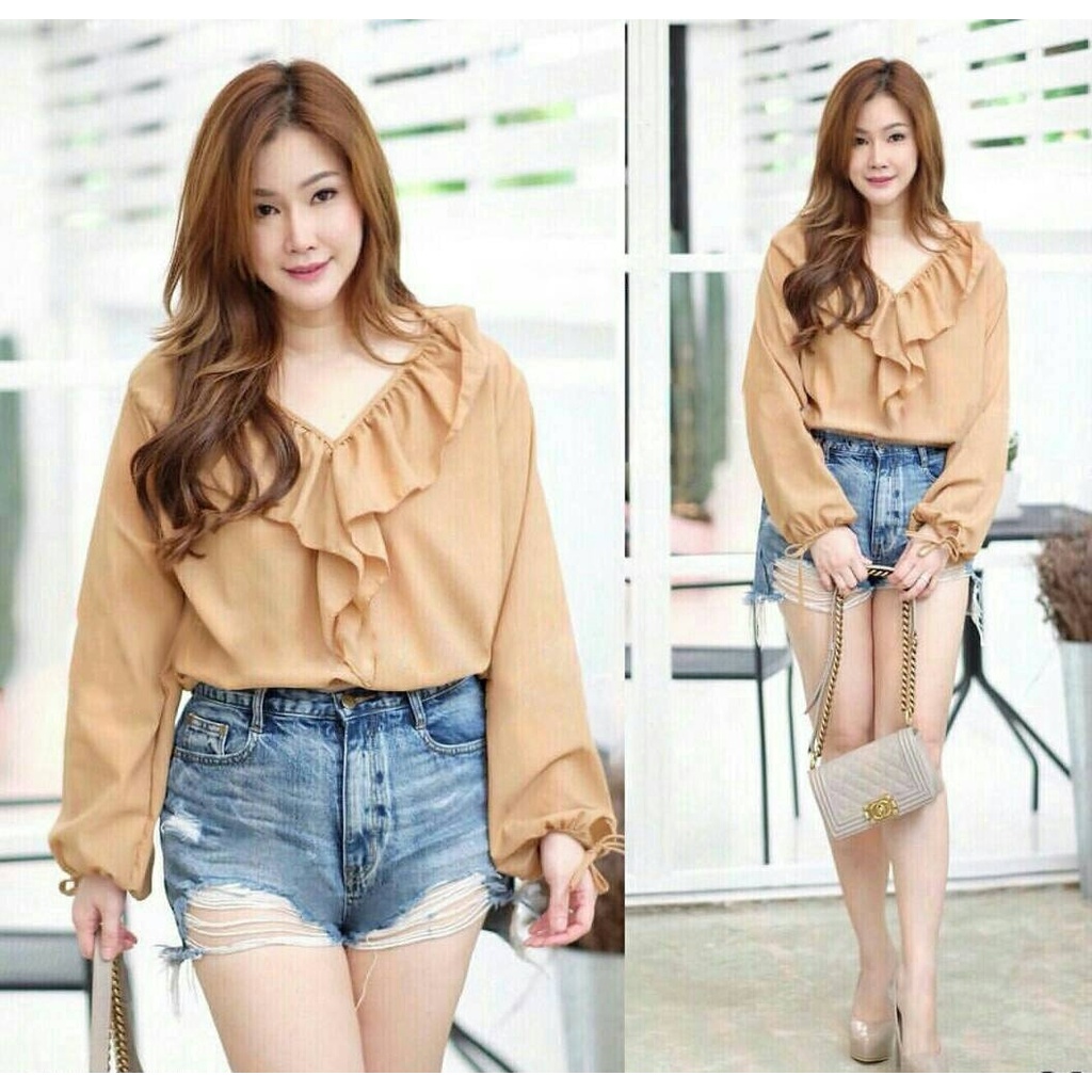 FWG - BLOUSE BIGSIZE SHANIA / BLOUSE / BAJU ATASAN WANITA TERBARU / BLOUSE WANITA / ATASAN