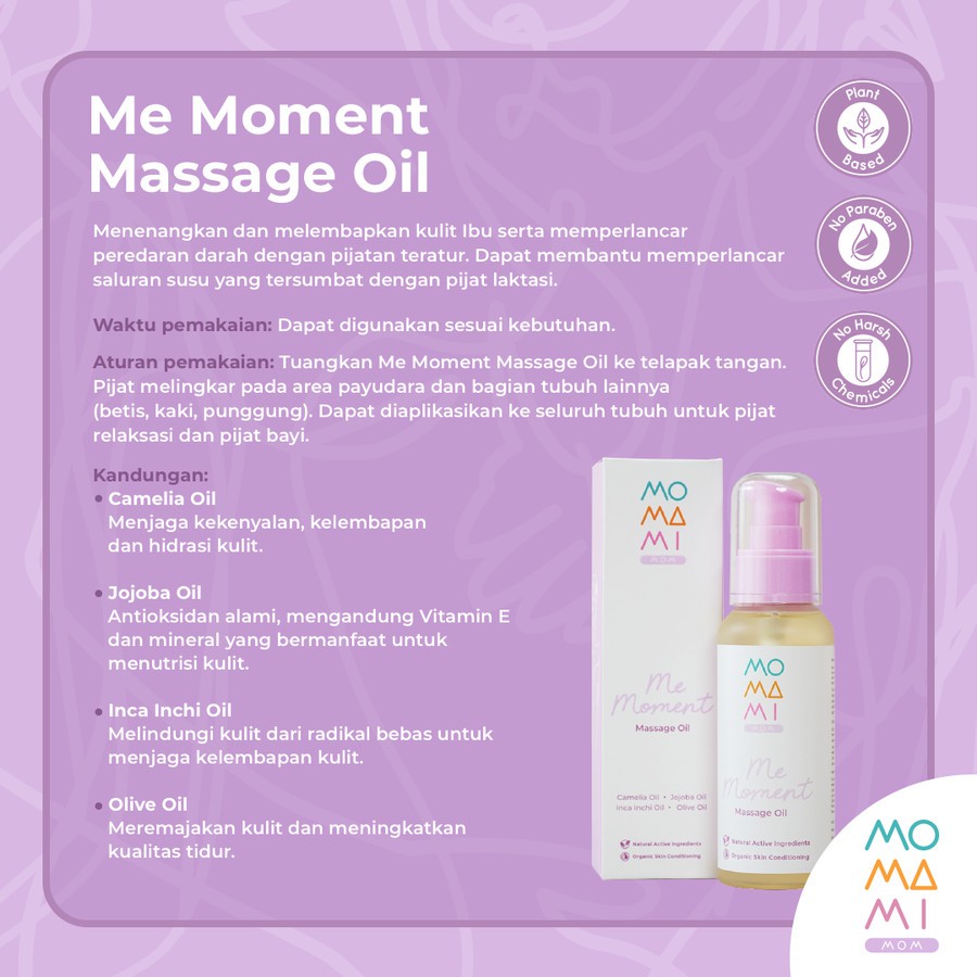 Momami Me Moment Massage Oil | Minyak Urut