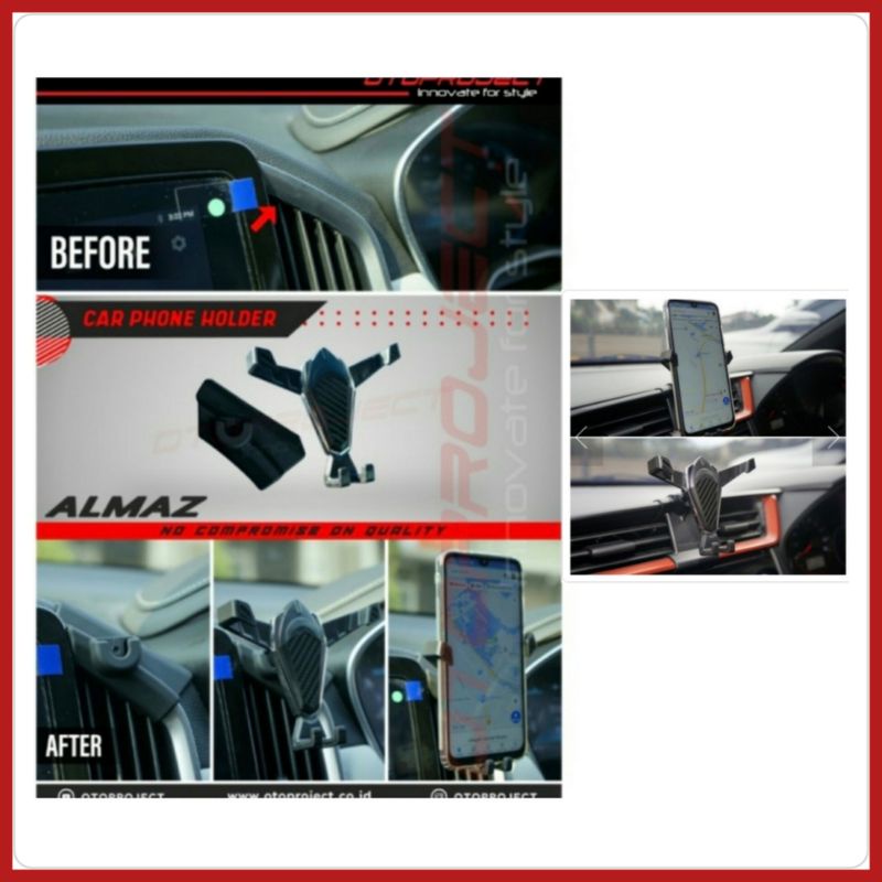 Dudukan HP / Phone Holder Otoproject Wuling Almaz &amp; Wuling Cortez