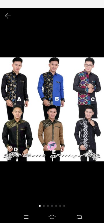 Batik Pria Atasan Lengan Panjang Motif Prada Warna Tradisional Solo Batik Pekalongan Jawa Pria Murah