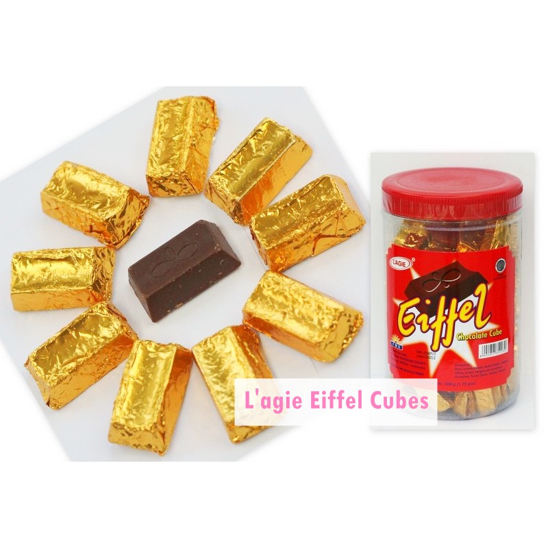 

coklat lagie Eiffel cube coklat rice crispi 1 toples 500 gram