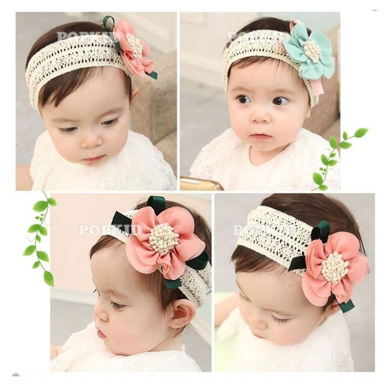 Bandana Jala flower bando bayi perempuan aksesoris baby girl CBKS VC