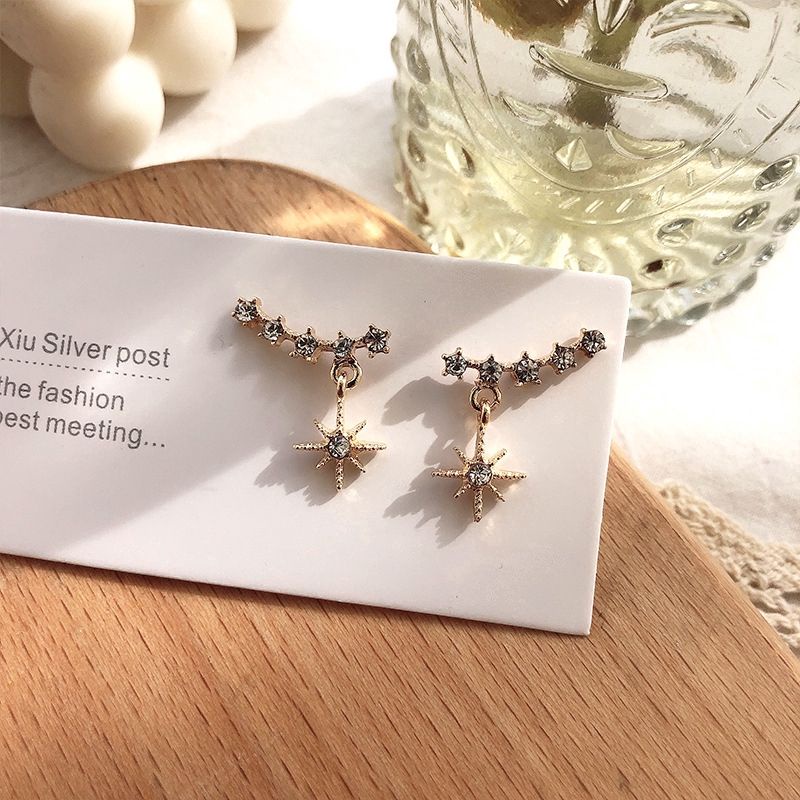 FREE mini box, ANTING BINTANG KOREA 925 STERLING SILVER