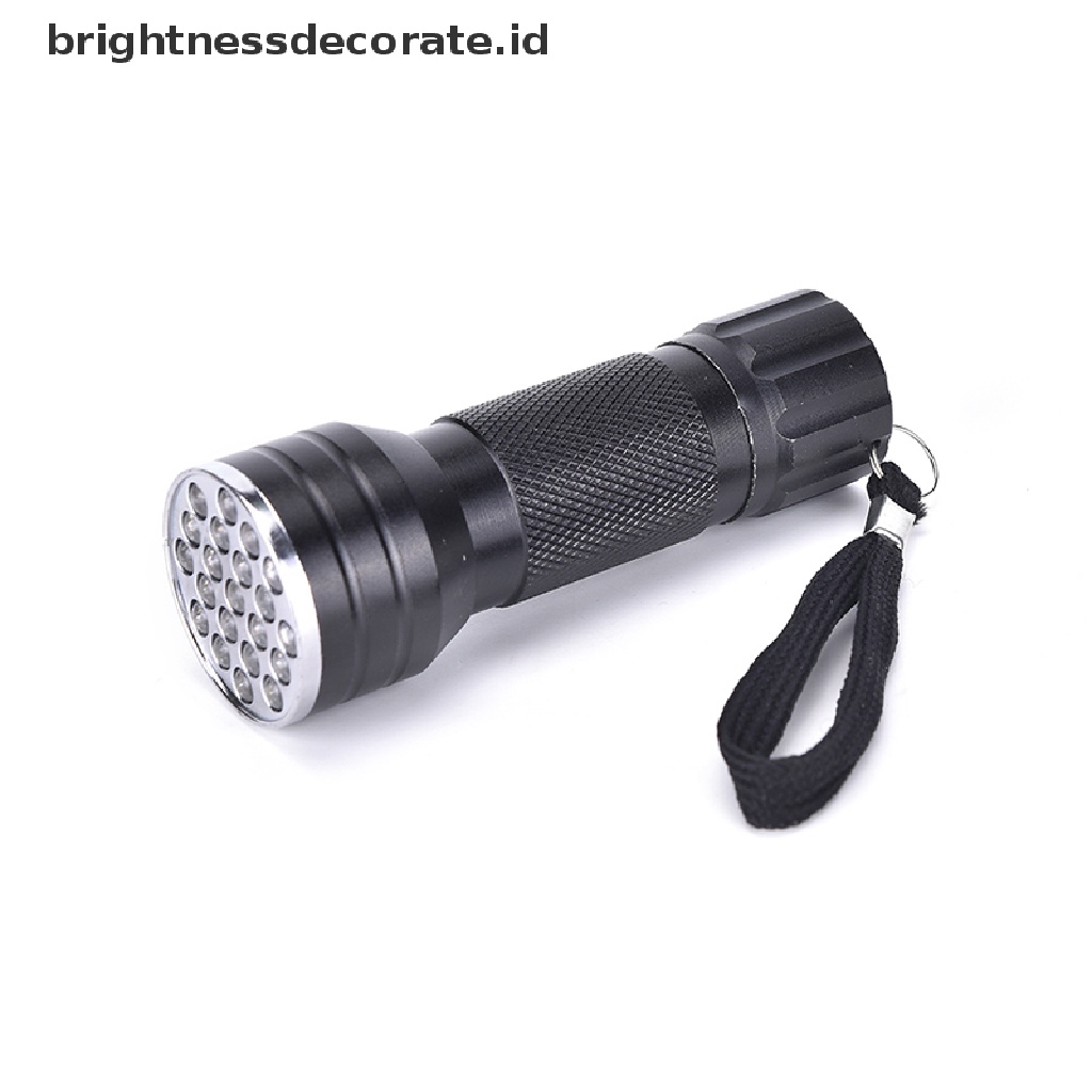 Lampu Senter 21 LED UV Ultra Violet Mini Bahan Aluminum