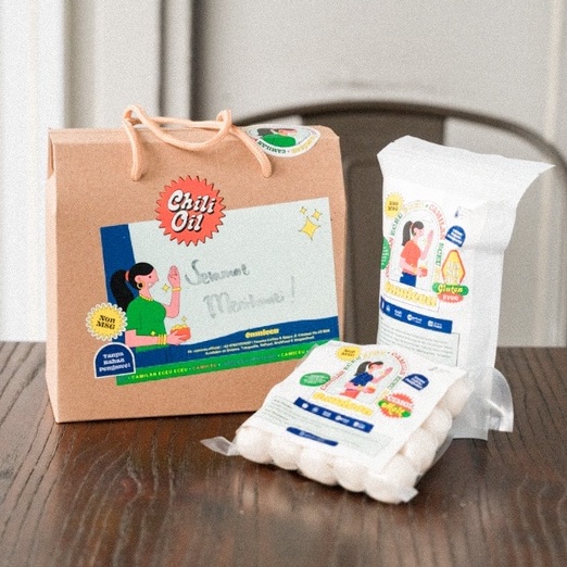 

Box Hampers / Goodie Bag Dengan Tali dan Sticker