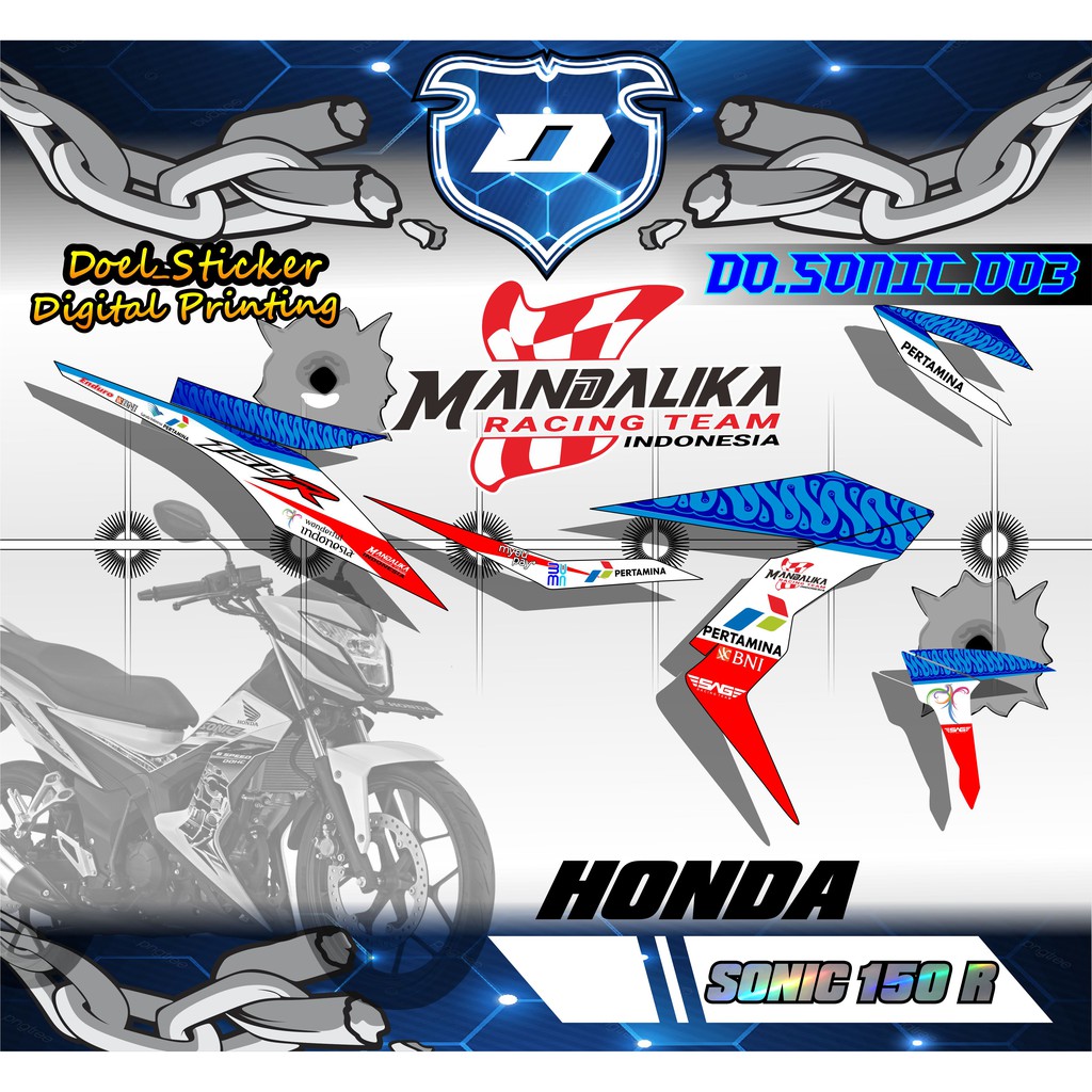 STICKER STRIPING VARIASI HONDA SONIC 150 R - DOEL 003