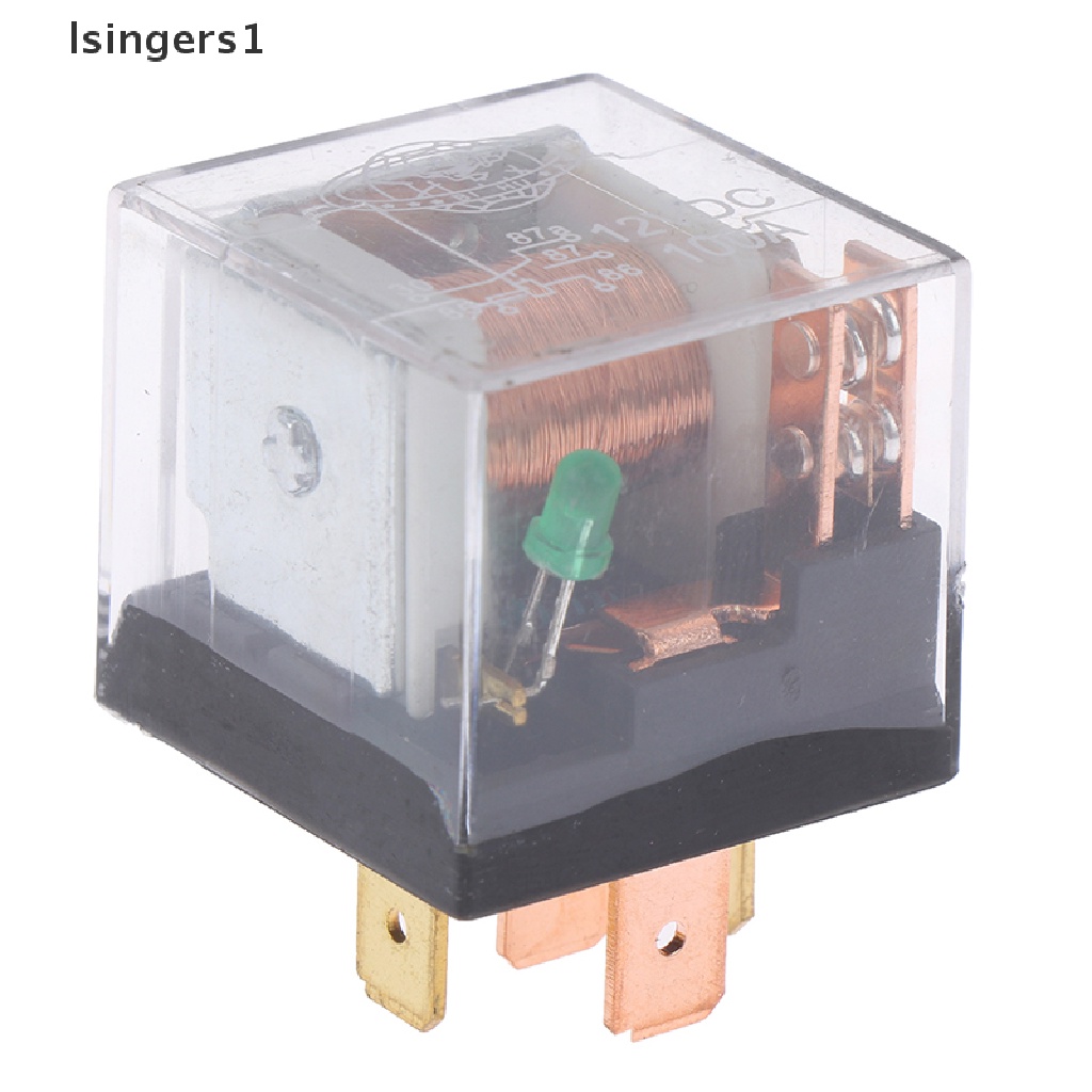 (lsingers1) Relay spdt control Mobil 12v / 24v 100a 4pin / 5pin Tahan Air