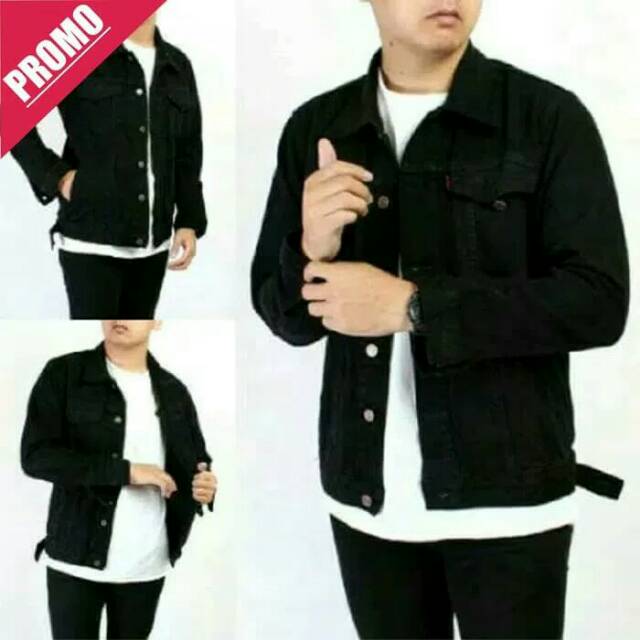 JAKET JEANS LEVIS HITAM PEKAT KEREN PREMIUM/BLACK