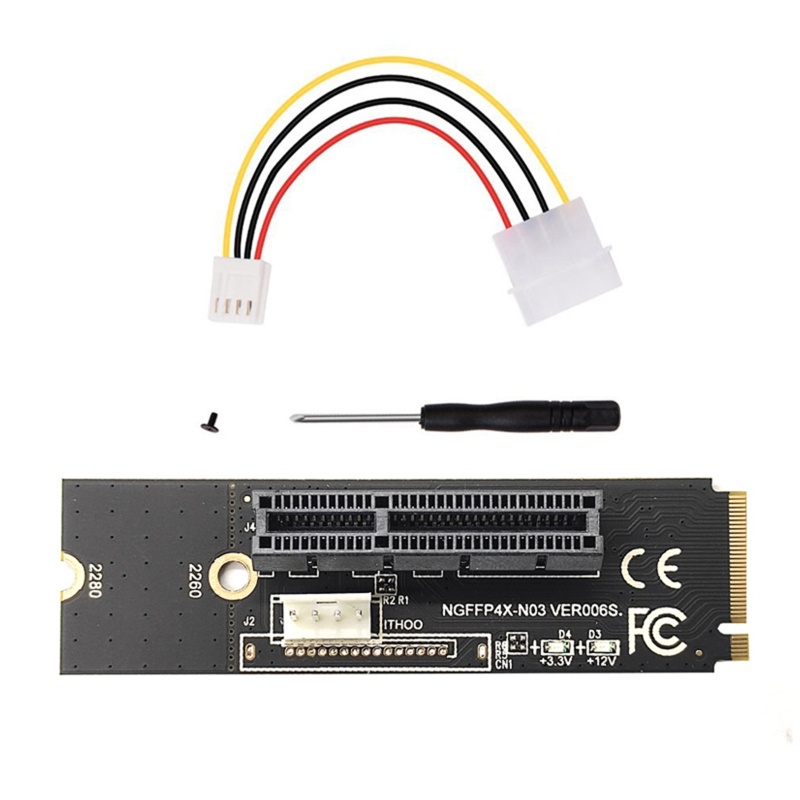 Btsg M2 NVME to PCIe X4 x1 Converter Dengan4 Pin/Kabel Untuk PCI Untuk Express x1 Ke