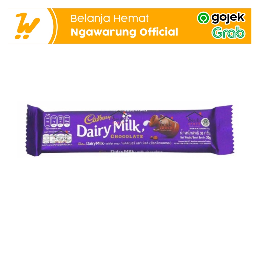 

Cadbury Dairy Milk Coklat Kemasan 30G -Cadburry Coklat