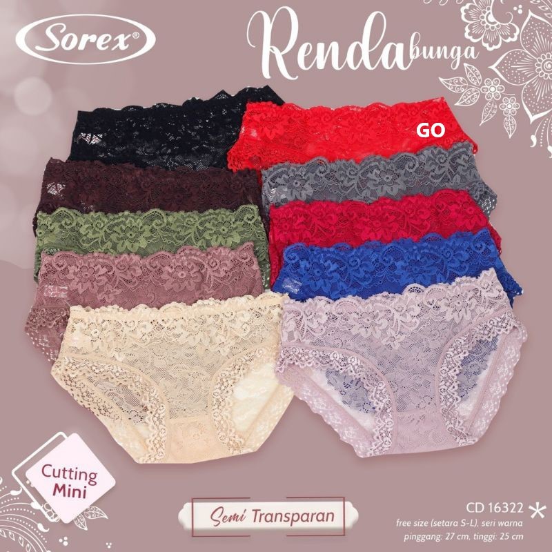 gof SOREX CELANA DALAM  WANITA SUPER SOFT MIX Brokat