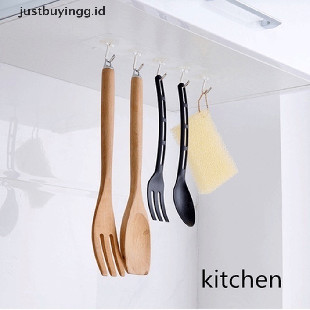 (Justbuyingg.Id) Kait Gantung Dinding Seamless Transparan Bahan Metal Untuk Rumah