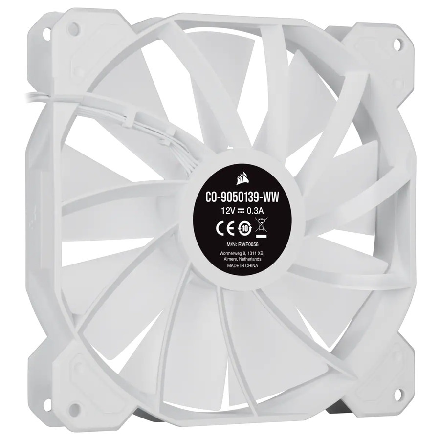 Corsair iCUE SP140 RGB Elite PWM White (Twin Pack) - 14CM Fan