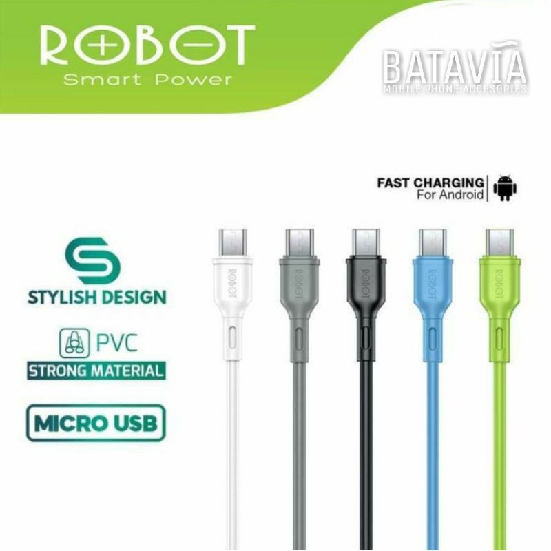 Kabel Data Robot Original Type C / Micro Data Cable Robot RBM100 Data Cable