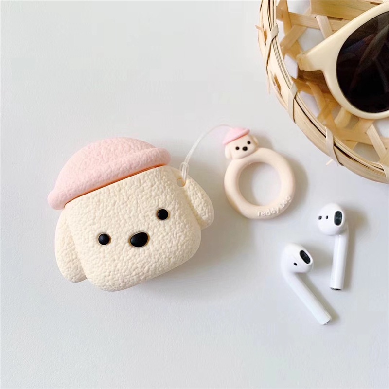 Casing Earphone Silikon Bluetooth Kartun Teddy Dog Lucu Untuk Airpods1 2 3 pro PRO2 I13 pro Inpods 12 I12 I11 I9S I23 Airpods3