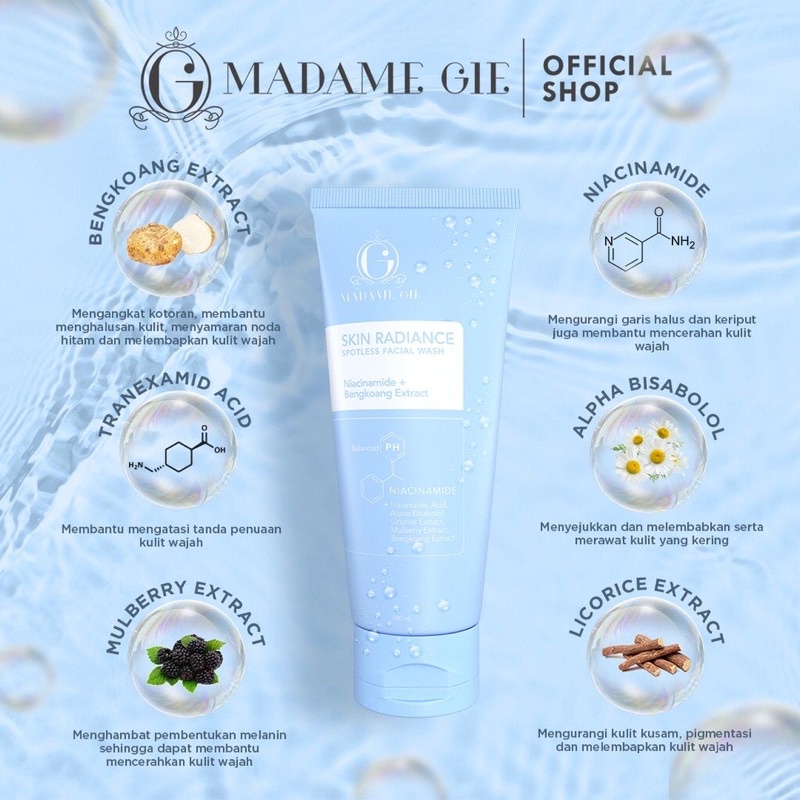 LIZBEAUTY - Madame Gie Skin Radiance Spotless Facial Wash Niacinamide - Skincare Pembersih Wajah