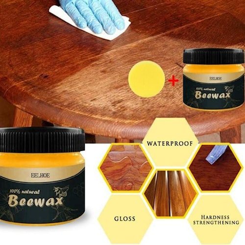 BEEWAX PENGKILAP KAYU FURNITURE JATI ORIGINAL ZARAN WOOD SEASONING LILIN GEL LEBAH ALAMI original