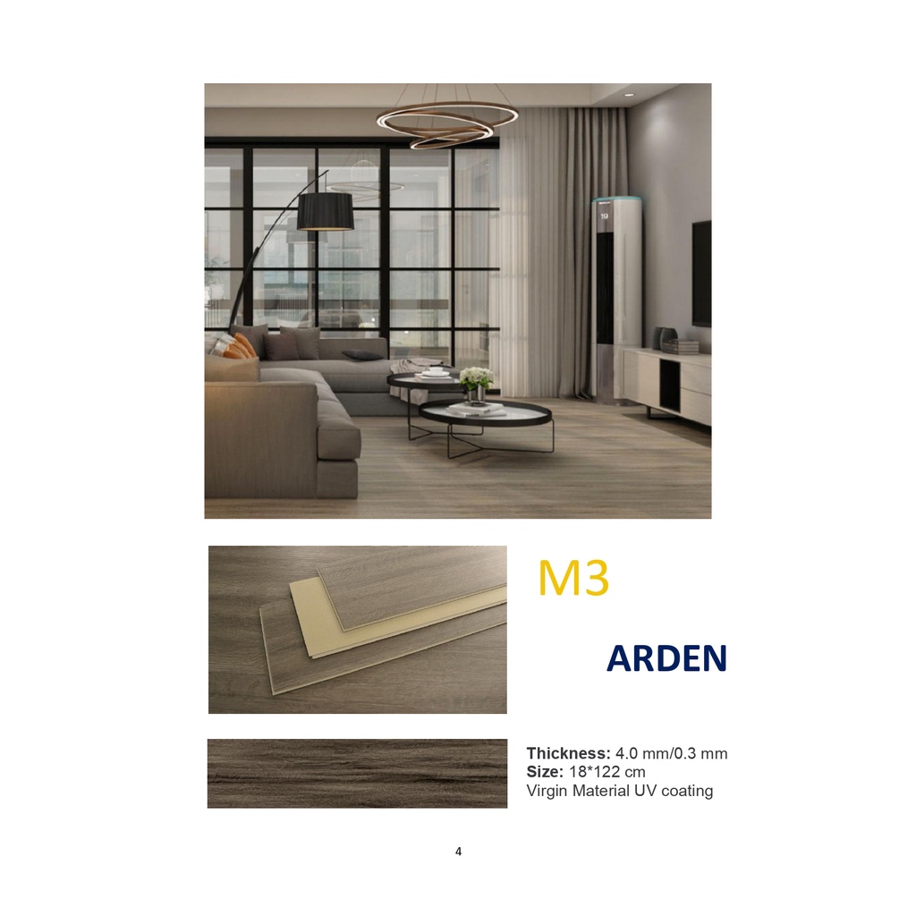 Lantai SPC Vinyl Klik Marvel Tebal 4mm - Click System Flooring
