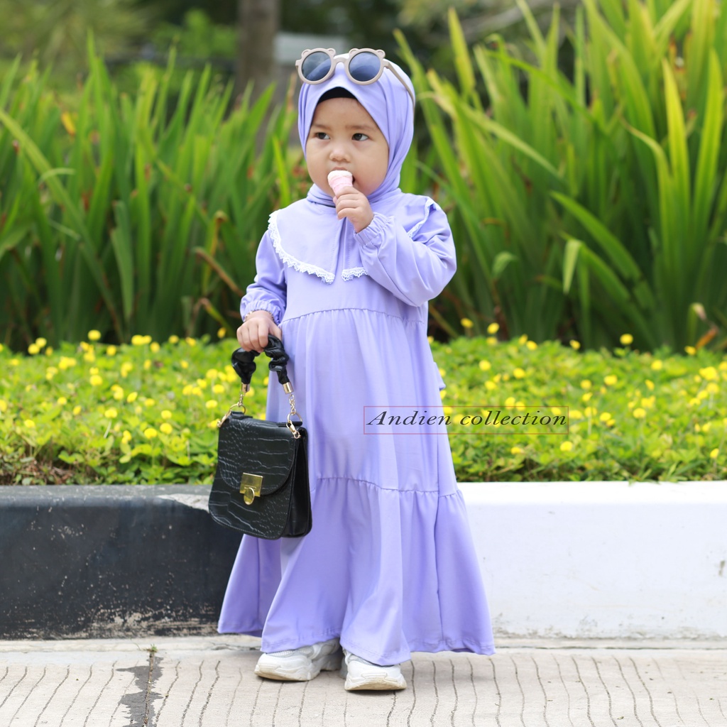 Thalita gamis anak sett jilbab /dress anak perempuan