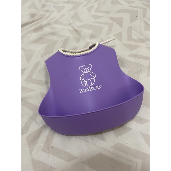 Preloved BabyBjorn Soft Bib - Purple Celemek MPASI Bayi