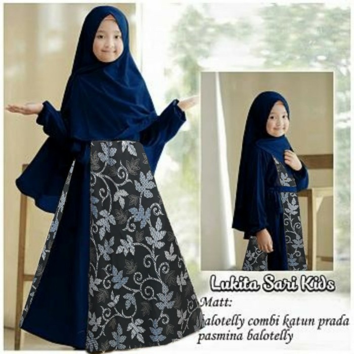 Kid Lusia Kidgamis Batik Anakbaju Muslim Anak Perempuan