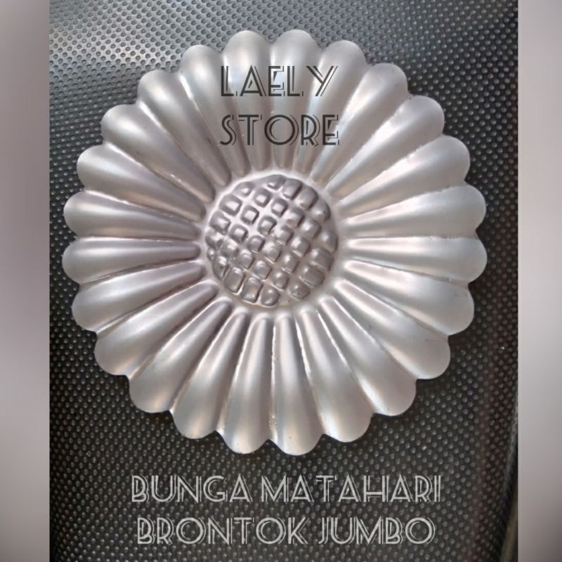 Aksesoris pagar besi ornamen motif bunga matahari brontok jumbo 16cm