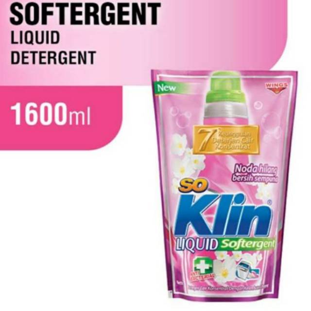 Promo Murah So Klin Liquid Softergent (Pink) 1600ml SoKlin Cair Deterjen