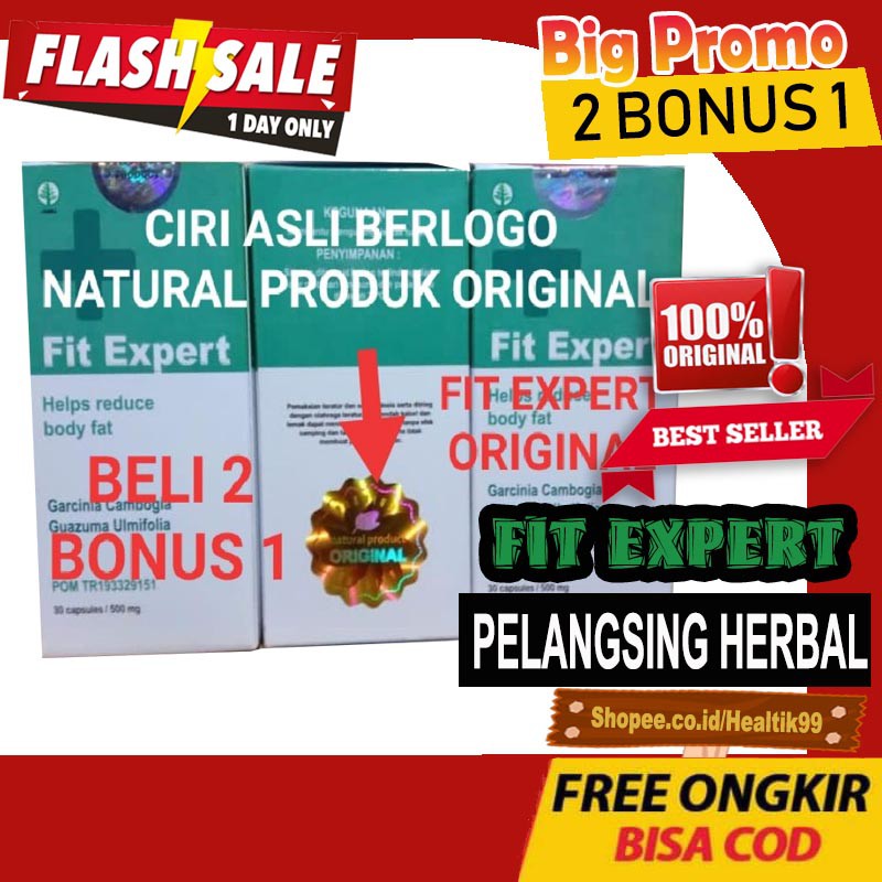 (ASLI) Obat Fit Expert Original Penurun Berat badan - Pelangsing Fit Expert Asli Hologram Emas