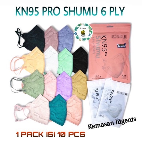 Masker KN95 Shumu Pro 6 PLY Tebal Original Premium Masker 10PCS