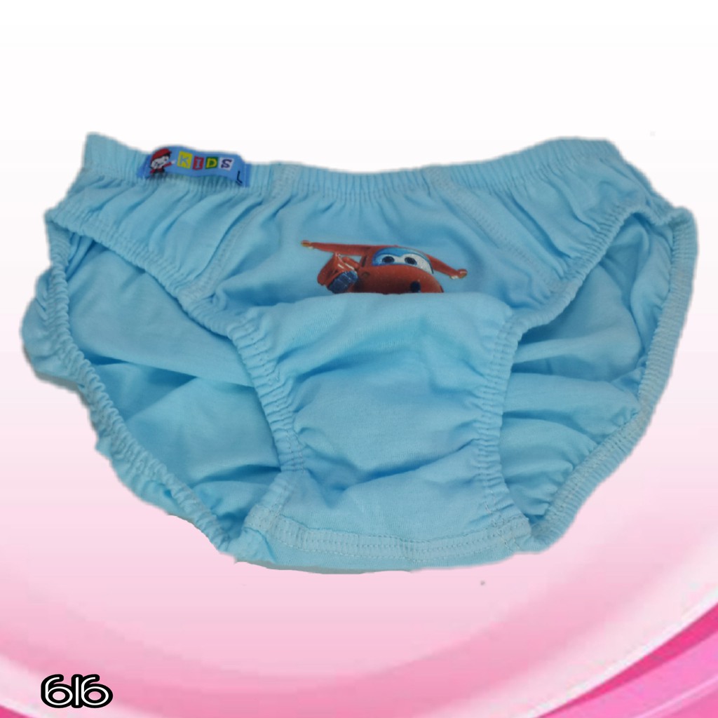 K616 (6-12 pcs) Agree Kids Celana Dalam Anak Laki laki, Cd Anak Cowok Size S M L XL (usia 3 - 11 th)