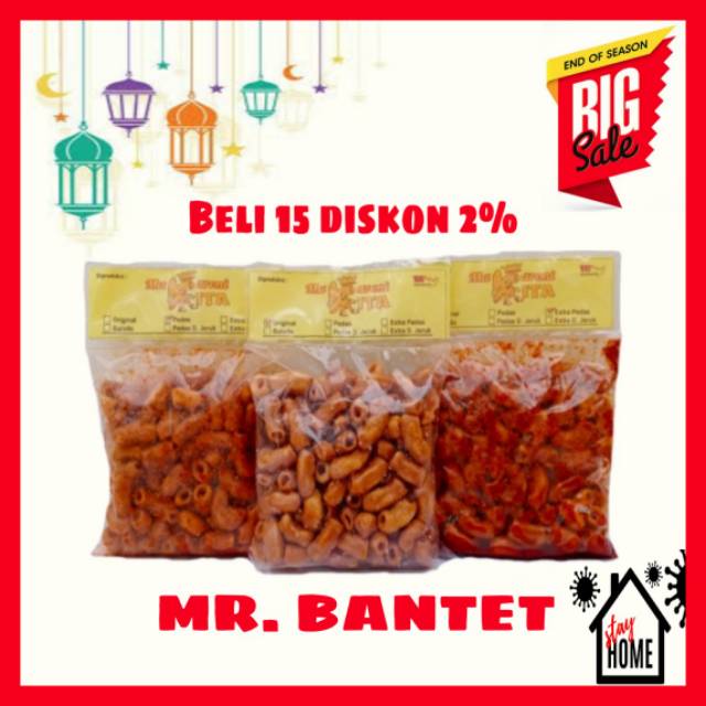 

MAKARONI BANTET KEMASAN 75gr | By : JuraganSnack_99